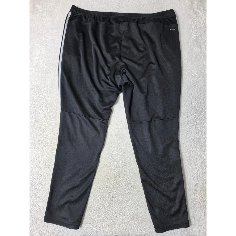 Adidas Tiro 17 Pants Mens 3XL Black White Stripes Soccer Training Joggers 44/30